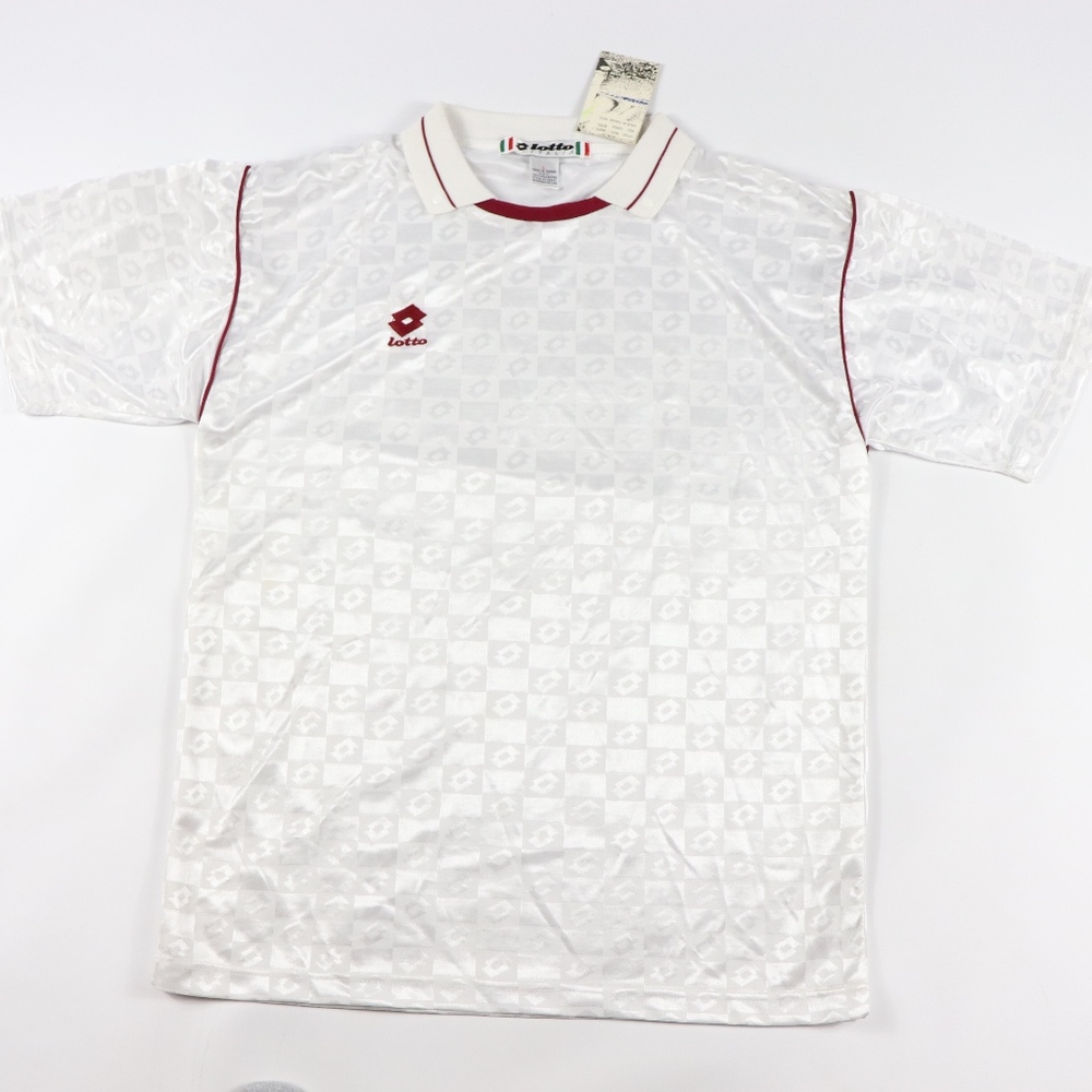 90s New Lotto Mens Large Spell Out Soccer Jersey